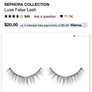 Sephora Plume “natural” lashes and adhesive